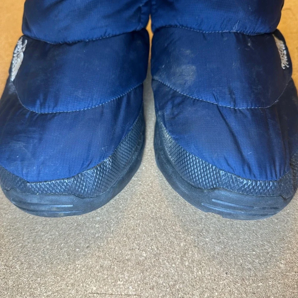 The North Face Nuptse Bootie Men 10 Navy Blue 700 Down Winter Snow Boot 9L3 TB1Y